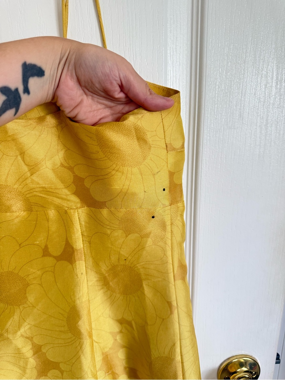 Realisation Par Christy Silk Mini Dress in Sunflower - Picture 7 of 7